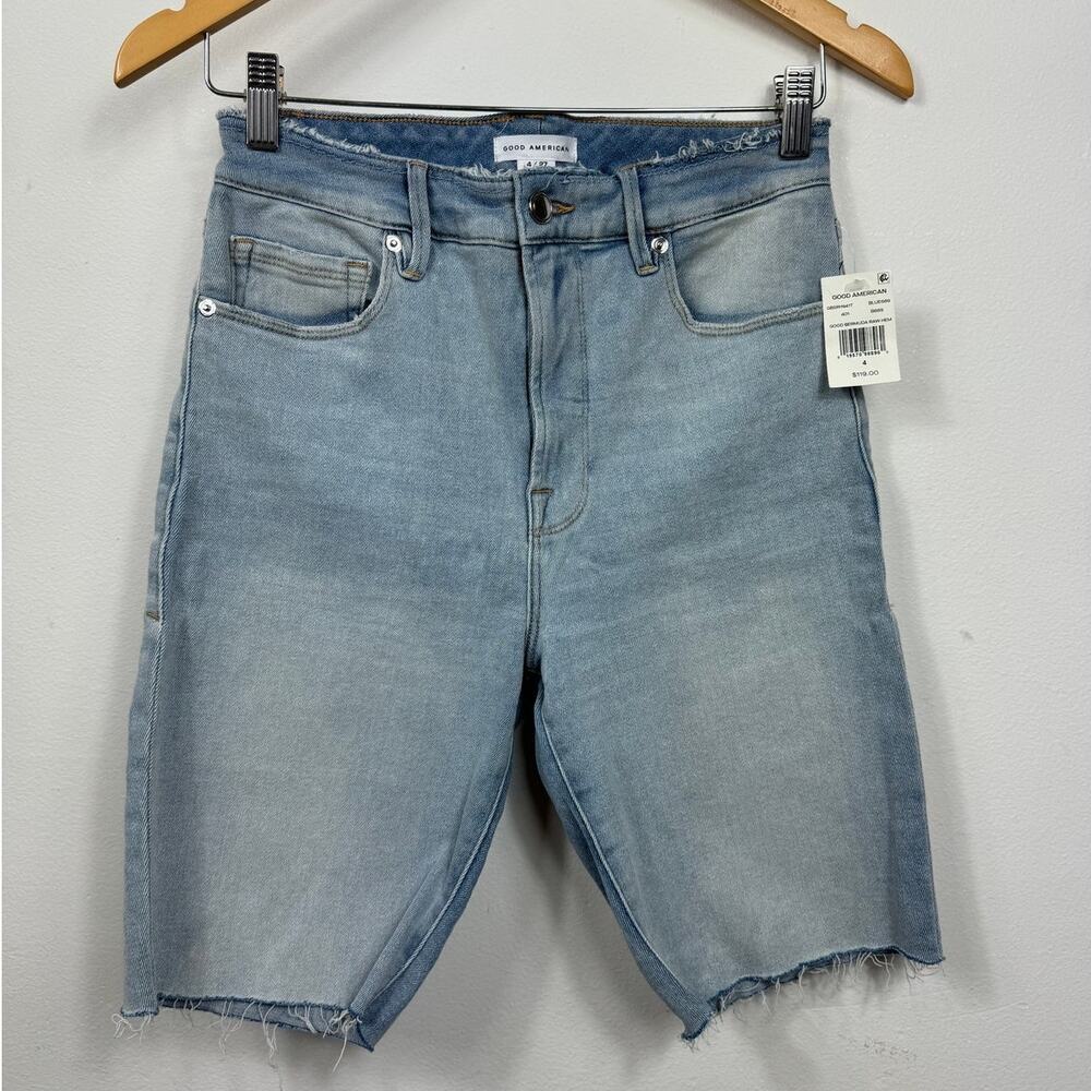 New Good American Good Bermuda Raw Hem in Blue689 Women's Size 4/27